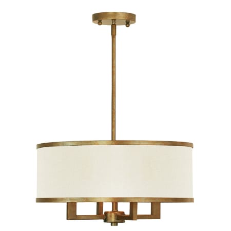 A large image of the Livex Lighting 62613 Hand Painted Antique Gold Leaf