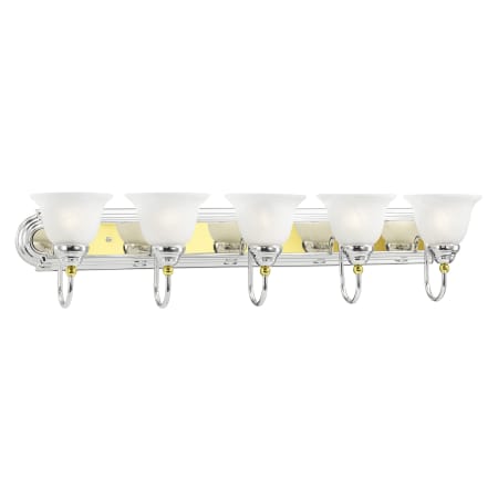 A large image of the Livex Lighting 1005 Chrome / Polished Brass