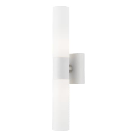 A large image of the Livex Lighting 10102 White / Brushed Nickel Accent