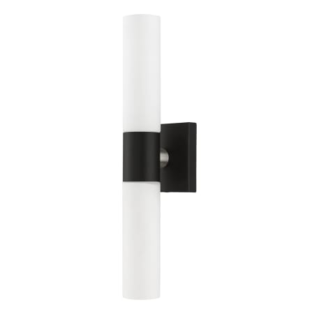A large image of the Livex Lighting 10102 Black with Brushed Nickel Accent