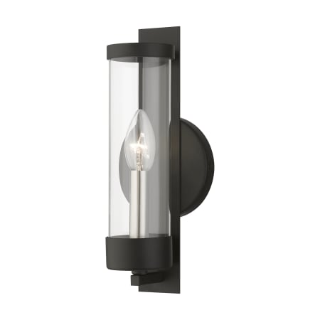A large image of the Livex Lighting 10141 Black / Brushed Nickel Candle