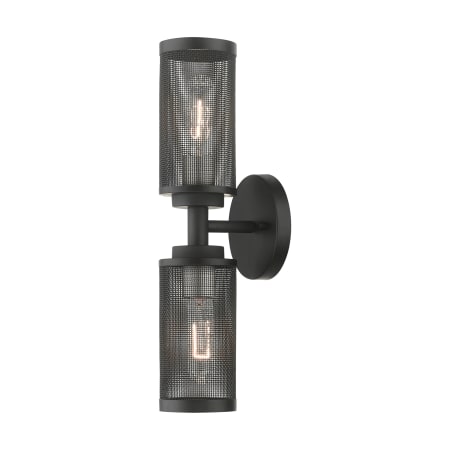 A large image of the Livex Lighting 14122 Black with Brushed Nickel Accents