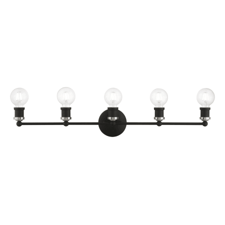 A large image of the Livex Lighting 14425 Black / Brushed Nickel Accents