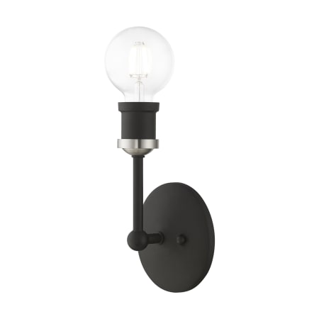 A large image of the Livex Lighting 14429 Black / Brushed Nickel Accents