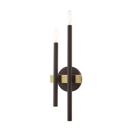 A large image of the Livex Lighting 15582 Bronze with Antique Brass Accents