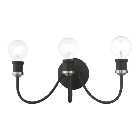 A large image of the Livex Lighting 16573 Black / Brushed Nickel Accent