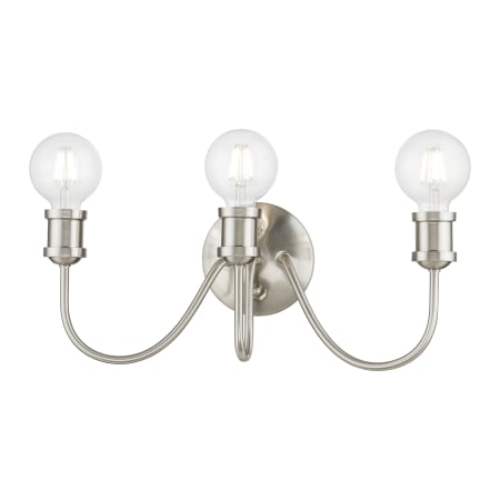 A large image of the Livex Lighting 16573 Brushed Nickel