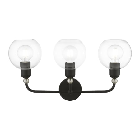 A large image of the Livex Lighting 16973 Black / Brushed Nickel Accents