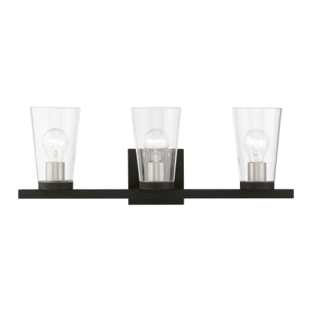 A large image of the Livex Lighting 17623 Black / Brushed Nickel Accents