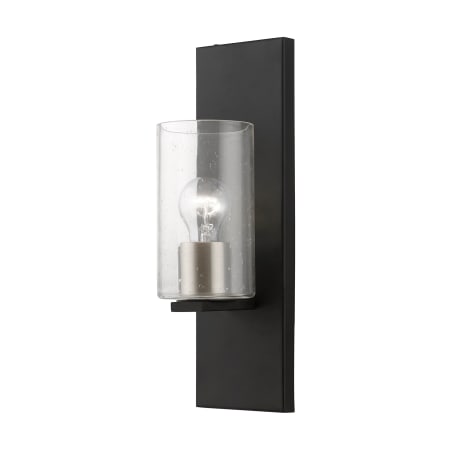A large image of the Livex Lighting 18471 Black / Brushed Nickel Accents