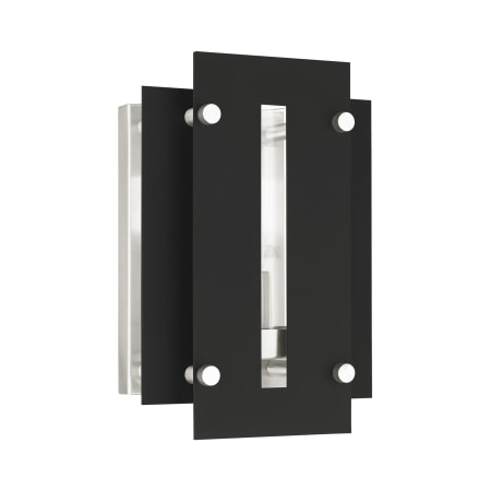 A large image of the Livex Lighting 21771 Black with Brushed Nickel Accents