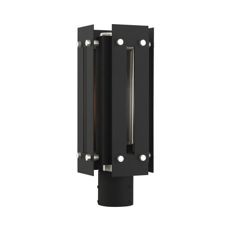 A large image of the Livex Lighting 21774 Black with Brushed Nickel Accents