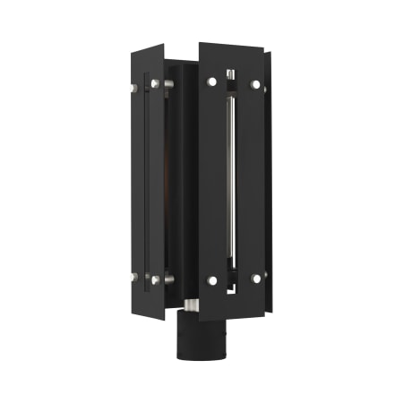 A large image of the Livex Lighting 21776 Black with Brushed Nickel Accents