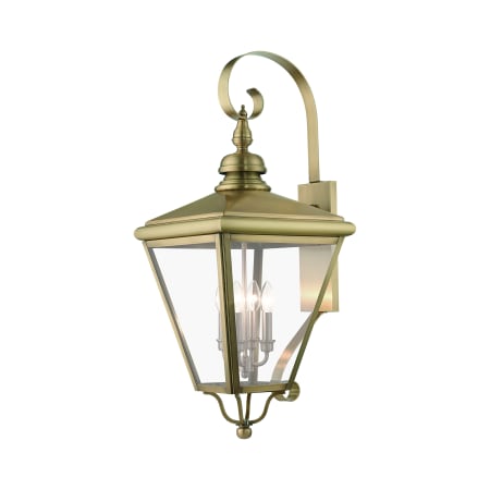 A large image of the Livex Lighting 27374 Antique Brass / Brushed Nickel