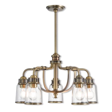 A large image of the Livex Lighting 40025 Antique Brass