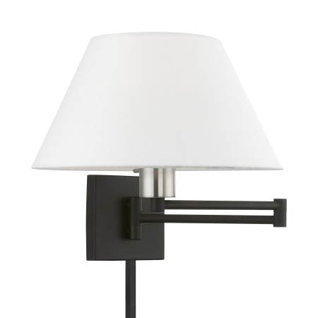A large image of the Livex Lighting 40039 Black / Brushed Nickel Accent