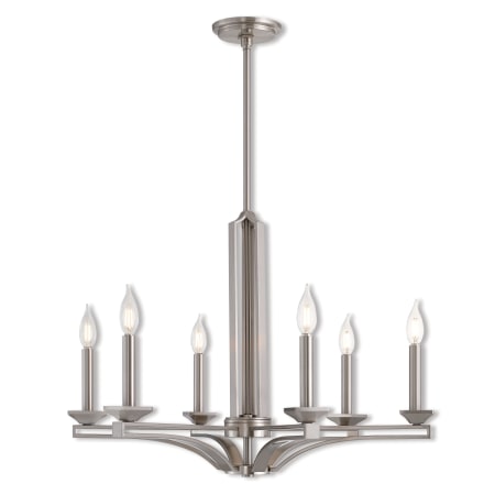 A large image of the Livex Lighting 40056 Brushed Nickel