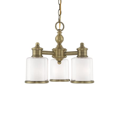 A large image of the Livex Lighting 40203 Antique Brass