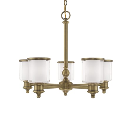 A large image of the Livex Lighting 40205 Antique Brass