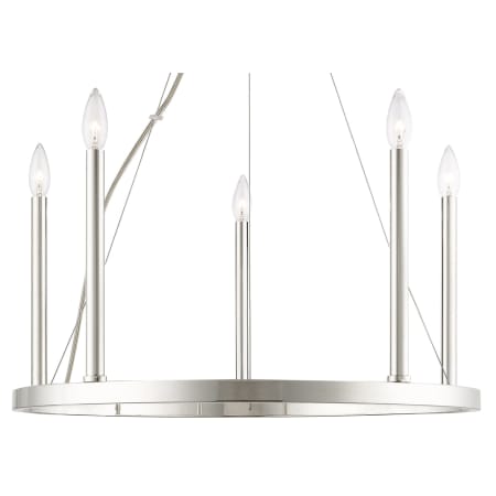 A large image of the Livex Lighting 40245 Polished Nickel