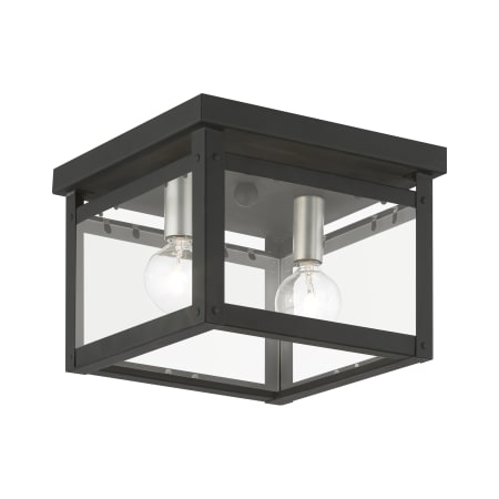 A large image of the Livex Lighting 4031 Black / Brushed Nickel Finish Candles