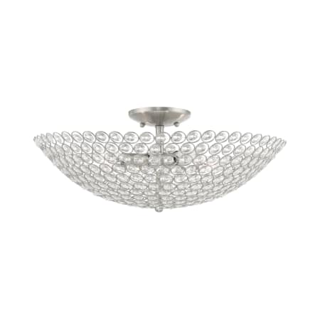 A large image of the Livex Lighting 40447 Brushed Nickel