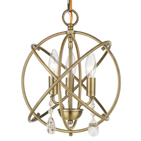 A large image of the Livex Lighting 40903 Antique Brass
