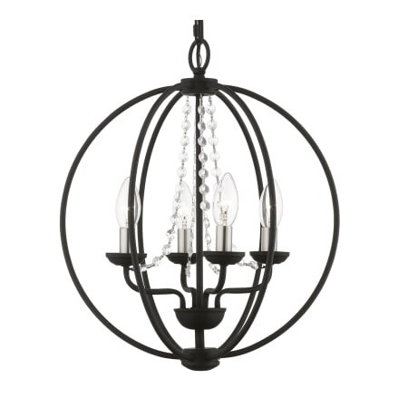 A large image of the Livex Lighting 40914 Black / Brushed Nickel Finish Candles