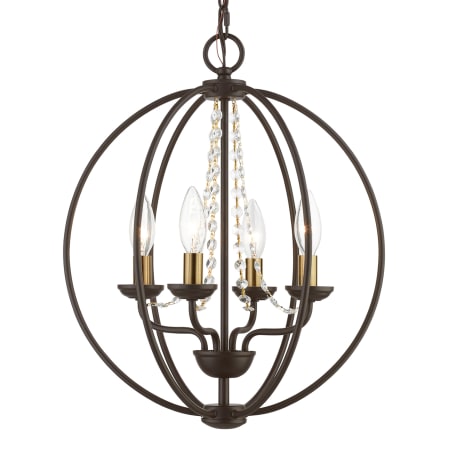 A large image of the Livex Lighting 40914 Bronze / Antique Brass Finish Candles