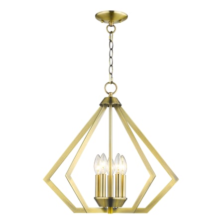 A large image of the Livex Lighting 40925 Antique Brass