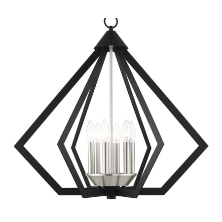 A large image of the Livex Lighting 40926 Black with Brushed Nickel Cluster