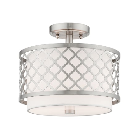 A large image of the Livex Lighting 41107 Brushed Nickel