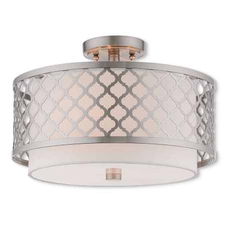 A large image of the Livex Lighting 41108 Brushed Nickel