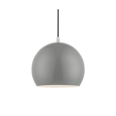 A large image of the Livex Lighting 41181 Shiny Light Gray / Polished Chrome Accents