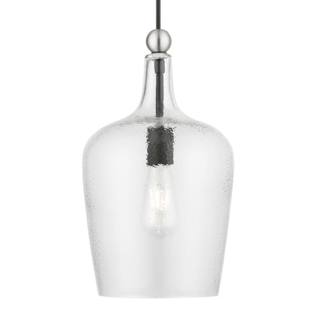 A large image of the Livex Lighting 41237 Black / Brushed Nickel Accent