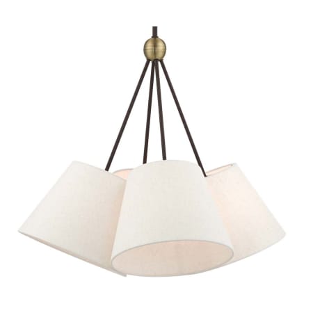 A large image of the Livex Lighting 41384 Bronze with Antique Brass Accents