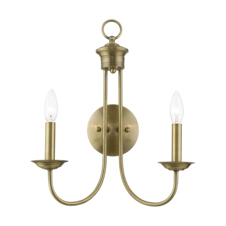 A large image of the Livex Lighting 42682 Antique Brass