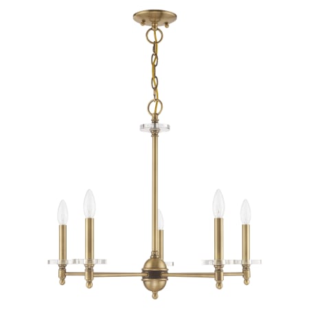 A large image of the Livex Lighting 42705 Alternate Angle (Antique Brass)