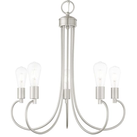 A large image of the Livex Lighting 42925 Brushed Nickel
