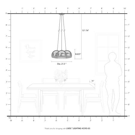 A large image of the Livex Lighting 43393 Alternate Image