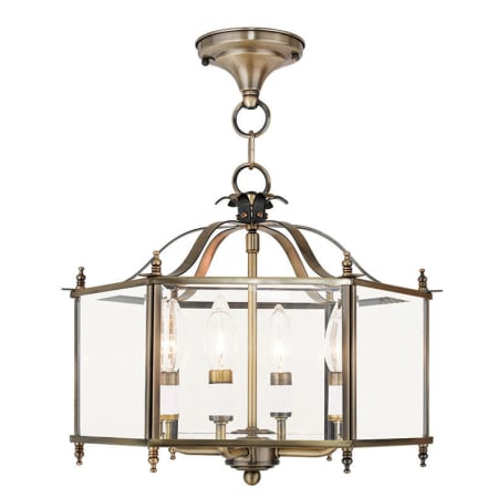 A large image of the Livex Lighting 4398 Antique Brass