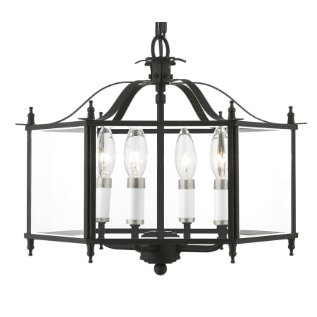 A large image of the Livex Lighting 4398 Black / Brushed Nickel Accents