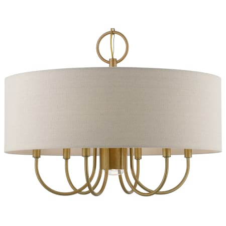 A large image of the Livex Lighting 45427 Antique Gold Leaf / White Accents