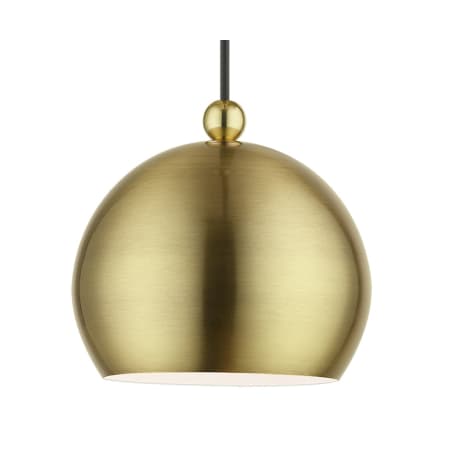 A large image of the Livex Lighting 45481 Antique Brass / Polished Brass Accents