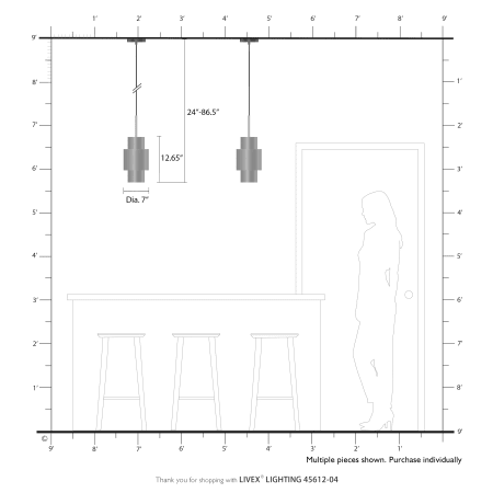 A large image of the Livex Lighting 45612 Alternate Image