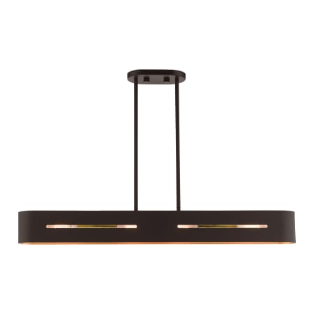 A large image of the Livex Lighting 45767 Bronze with Antique Brass Accents