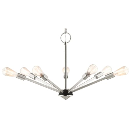 A large image of the Livex Lighting 45837 Brushed Nickel with Black Accents