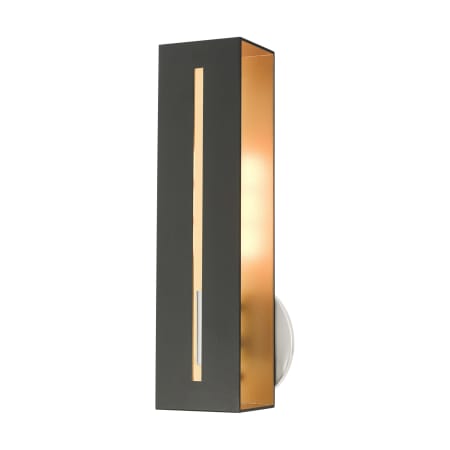 A large image of the Livex Lighting 45953 Textured Black with Brushed Nickel Accents