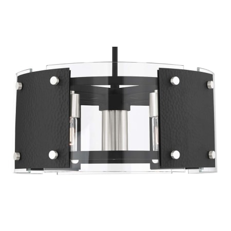 A large image of the Livex Lighting 45994 Black with Brushed Nickel Accents