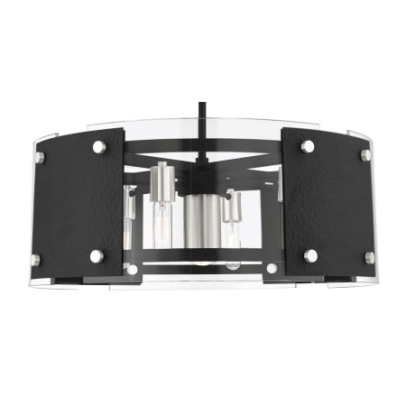 A large image of the Livex Lighting 45995 Black with Brushed Nickel Accents